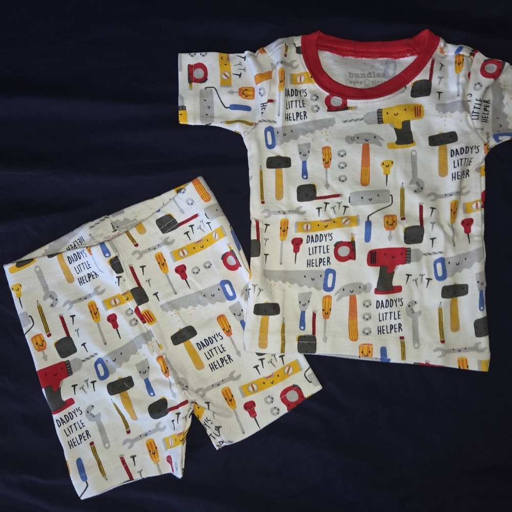 Doodle Pants Kids Pajama Set - Red and White